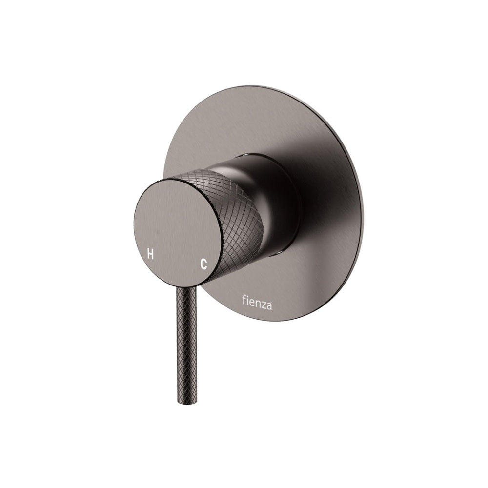 Fienza Axle Wall Mixer Dress Kit Set Large Round Plate Lead Free Gunmetal D231101GM-3-LF