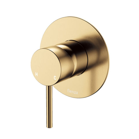 Fienza Kaya Wall Mixer Dress Kit Set Large Round Plate Lead Free Urban Brass D228101UB-3-LF