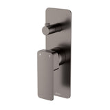 Fienza Tono Wall Diverter Mixer Dress Kit Large Rectangular Plate Lead Free Gunmetal D233102GM-LF