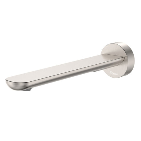 Fienza Empire Slim Wall Bath/Basin Outlet 220mm Round Plate Lead Free Brushed Nickel 234116BN-2-LF