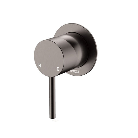 Fienza Kaya Wall Mixer Dress Kit Set Small Round Plate Lead Free Gunmetal D228101GM-LF