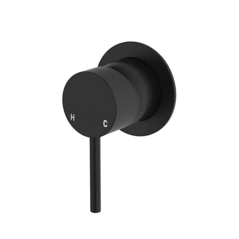 Fienza Kaya Wall Mixer Dress Kit Set Small Round Plate Lead Free Matte Black D228101B-LF