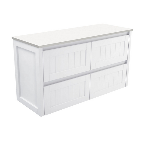 Fienza Hampton Wall Hung Cabinet Only 1200mm Satin White (Cabinet Only) 120T-C