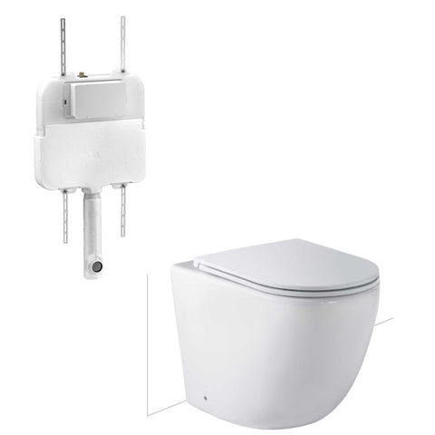 Seima Arko Floor Mount Toilet Suite Clean Flush (C100 Cistern) Flat Seat Matte White 192598