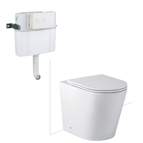 Seima Modia Floor Mount Toilet Suite Clean Flush (C101 Cistern) Flat Seat Gloss White 191908