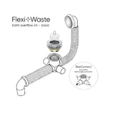 Seima Flexiwaste Bath Overflow Kit + Plug/Waste Chrome 192180