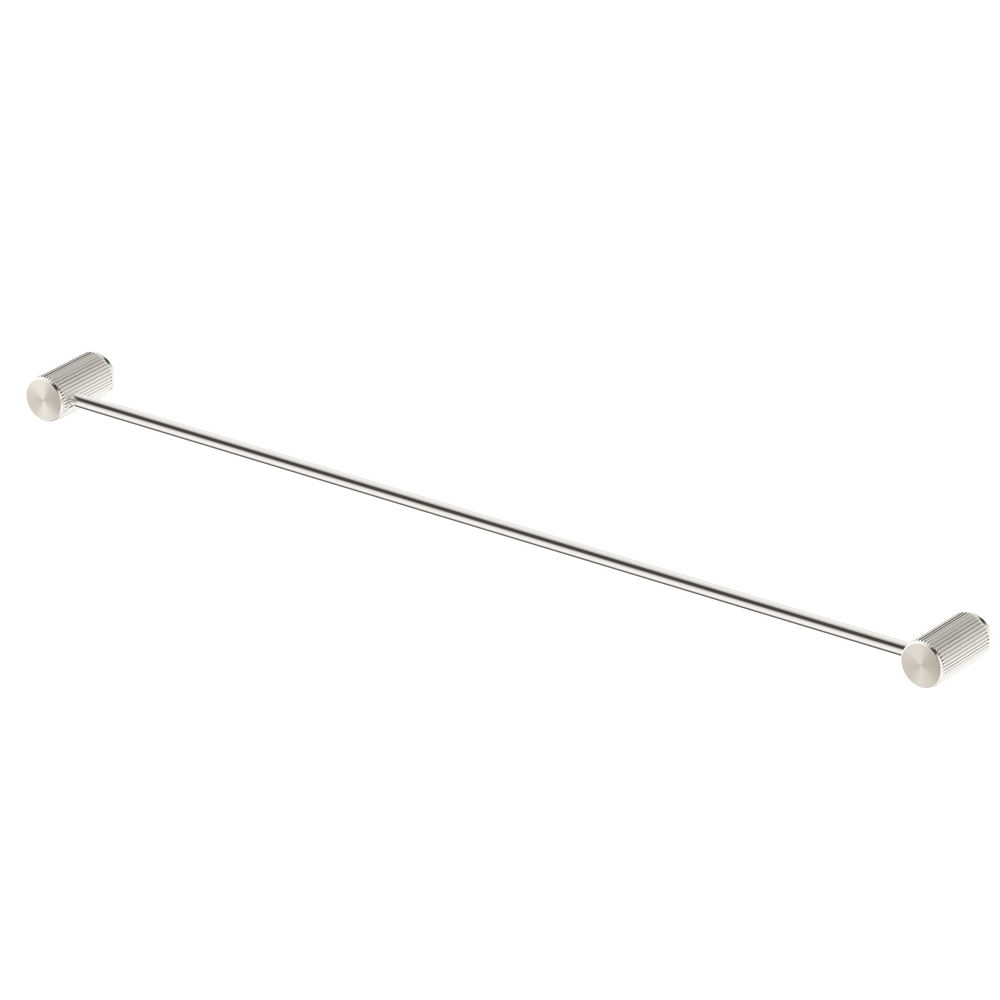 Bella Vista Mica Fluted Single Towel Rail Brushed Nickel 1124-800-P-NR-BN