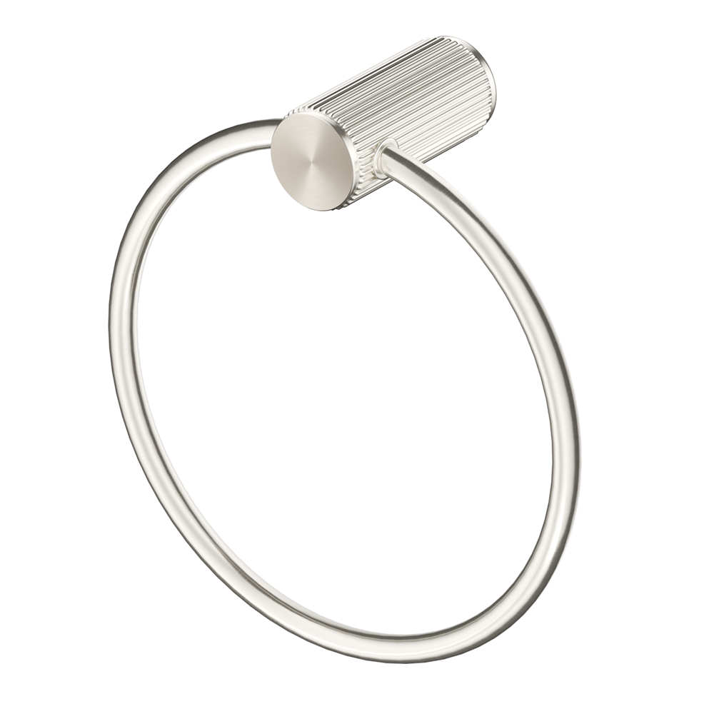 Bella Vista Mica Fluted Towel Ring Brushed Nickel 1104-P-NR-BN