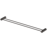 Bella Vista Mica Fluted Double Towel Rail Gunmetal 1148D-800-P-NR-GM