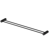 Bella Vista Mica Fluted Double Towel Rail Black 1148D-800-P-NR-BLK