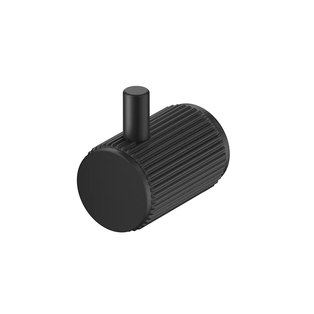 Bella Vista Mica Fluted Robe Hook Black 1153-S-P-NR-BLK