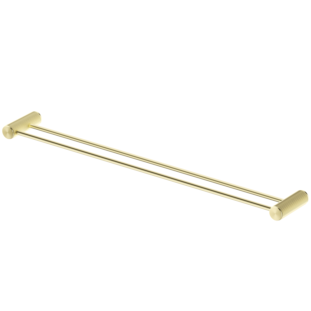 Bella Vista Mica Fluted Double Towel Rail French Gold 1148D-800-P-NR-FG