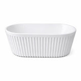 Amelie Deauville 1700 Fluted Freestanding Bath 1700x800x580mm (Gloss White) BDO1700FBFL