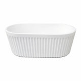 Amelie Deauville 1700 Fluted Freestanding Bath 1700x800x580mm (Matte White) BDO1700FBFLMW