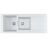 Franke Sirius Tectonite Sink Double Bowl with Drainer 1160mm White S2D621PW