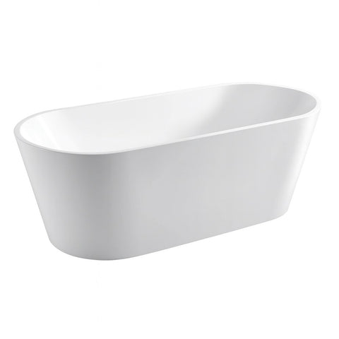 Amelie Deauville Freestanding Bath 1700mm (No Overflow) Gloss White BDOKIN1700FB