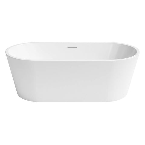 Amelie Deauville Freestanding Bath 1500mm (With Oveflow) Gloss White BDOKIN1500FB-OF