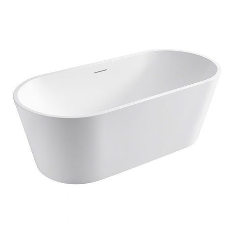 Amelie Deauville Freestanding Bath 1500mm (With Oveflow) Gloss White BDOKIN1500FB-OF