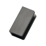Fienza Frameless Wall Bracket Rounded Corners (Suits 10mm) Gunmetal GB01-GM