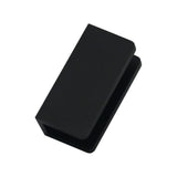 Fienza Frameless Wall Bracket Rounded Corners (Suits 10mm) Matte Black GB01-MB