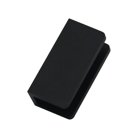 Fienza Frameless Wall Bracket Rounded Corners (Suits 10mm) Matte Black GB01-MB