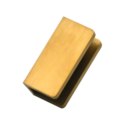 Fienza Frameless Wall Bracket Rounded Corners (Suits 10mm) Urban Brass GB01-UB