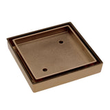 Fienza Square Floor Waste 115mm Tile Insert 75mm Outlet Brushed Copper GD329CO