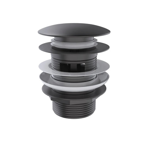 Otti Mushroom Bath Pull Out Popup Waste Overflow Gunmetal M40GM-OF