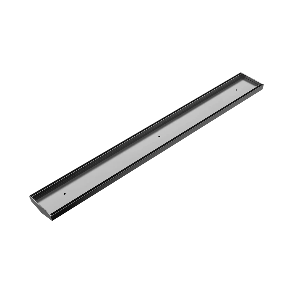 Nero Tile Insert V Channel Floor Grate No Outlet 800x82x50mm Gunmetal NRFG009GM