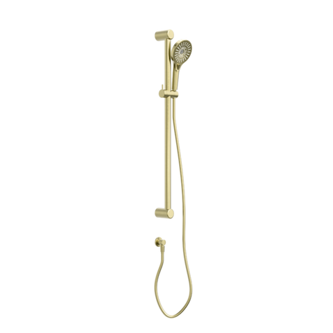 Nero Mecca Care 32mm Grab Rail And Adjustable Shower Rail Set 900mm Brushed Gold NRCS005BG