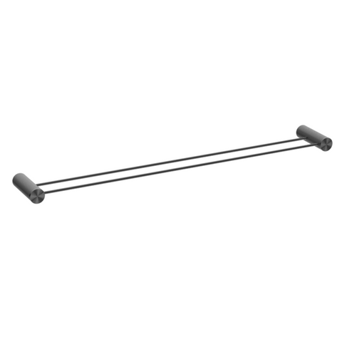 Nero Opal Double Towel Rail 800mm Graphite NR2530dGR