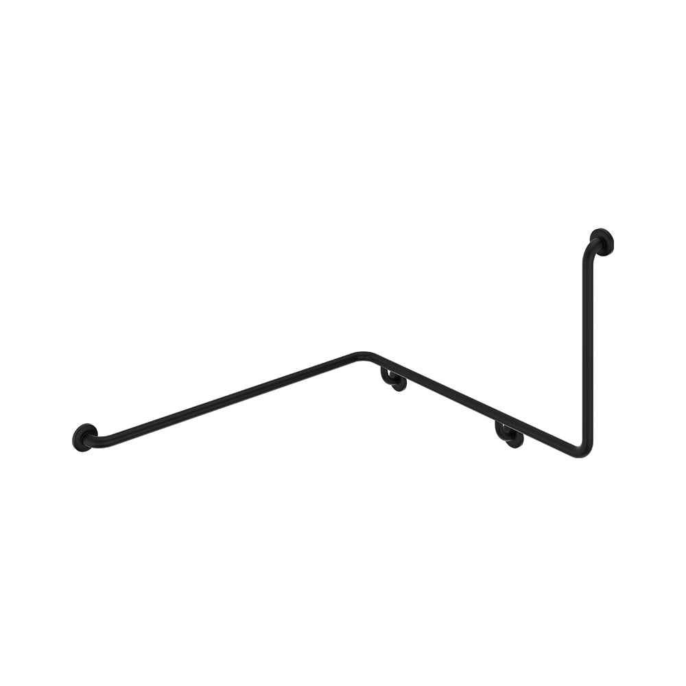 Fienza Care Grab Rail 600mm Left Hand Support 90º Matte Black GRAB60103111LMB