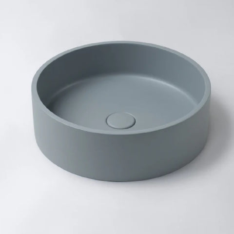 Eight Quarters Concrete Circle Above Counter Basin 390x390mm Light GreyEQCO1-G