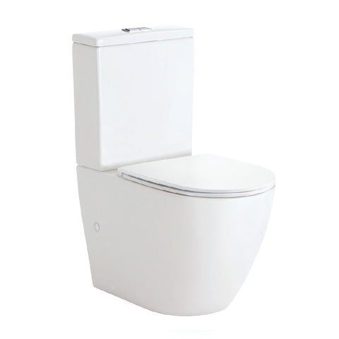 Fienza Koko Toilet Suite (Slim Seat) S-Trap 90-160mm Gloss White K002GEA-2