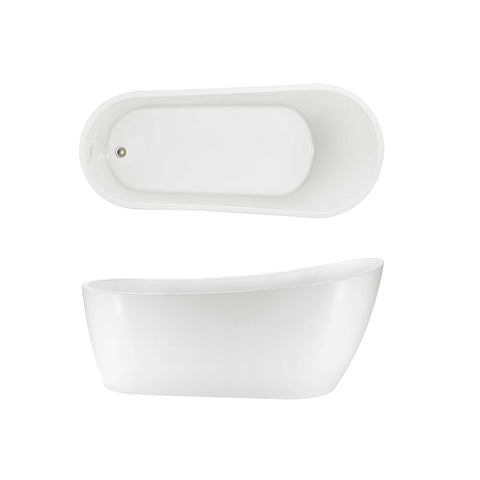 Seima Arko 140 Freestanding Bath 1700mm Integrated Overflow Matte White 192366