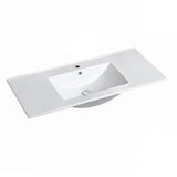 Otti Byron Wall Hung Vanity Fluted 900mm Woodland Oak w/ Ceramic Top BYW900NCT