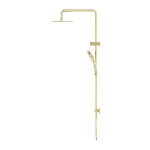 Amelie Royale Deluxe Round Twin Shower 3 Function Hand Shower Dual Check Valve Brushed Gold BDO250805DBG
