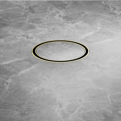 Nero 130mm Round Floor Waste 80mm Outlet Brushed Gold NRFW004BG