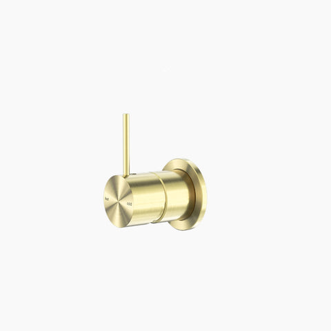 Nero Mecca Shower Mixer 60mm Handle Up Plate Brushed Gold NR221911JBG