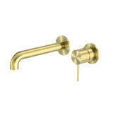 Nero Mecca Wall Basin / Bath Set (Separate Plates) 230mm Trim Kits Only Brushed Gold NR221910C230TBG