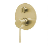 Phoenix Vivid Slimline Oval Switchmix Shower / Bath Diverter Mixer Brushed Gold VV2910-12-1