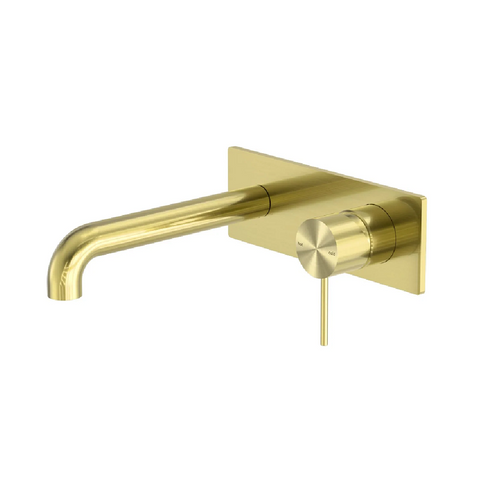 Nero Mecca Wall Basin / Bath Set 120mm Trim Kits Only Brushed Gold NR221910A120TBG