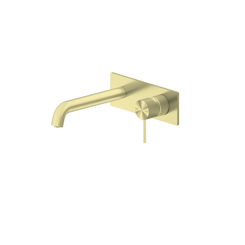 Nero Mecca Wall Basin/Bath Mixer 185mm Brushed Gold NR221910A185BG