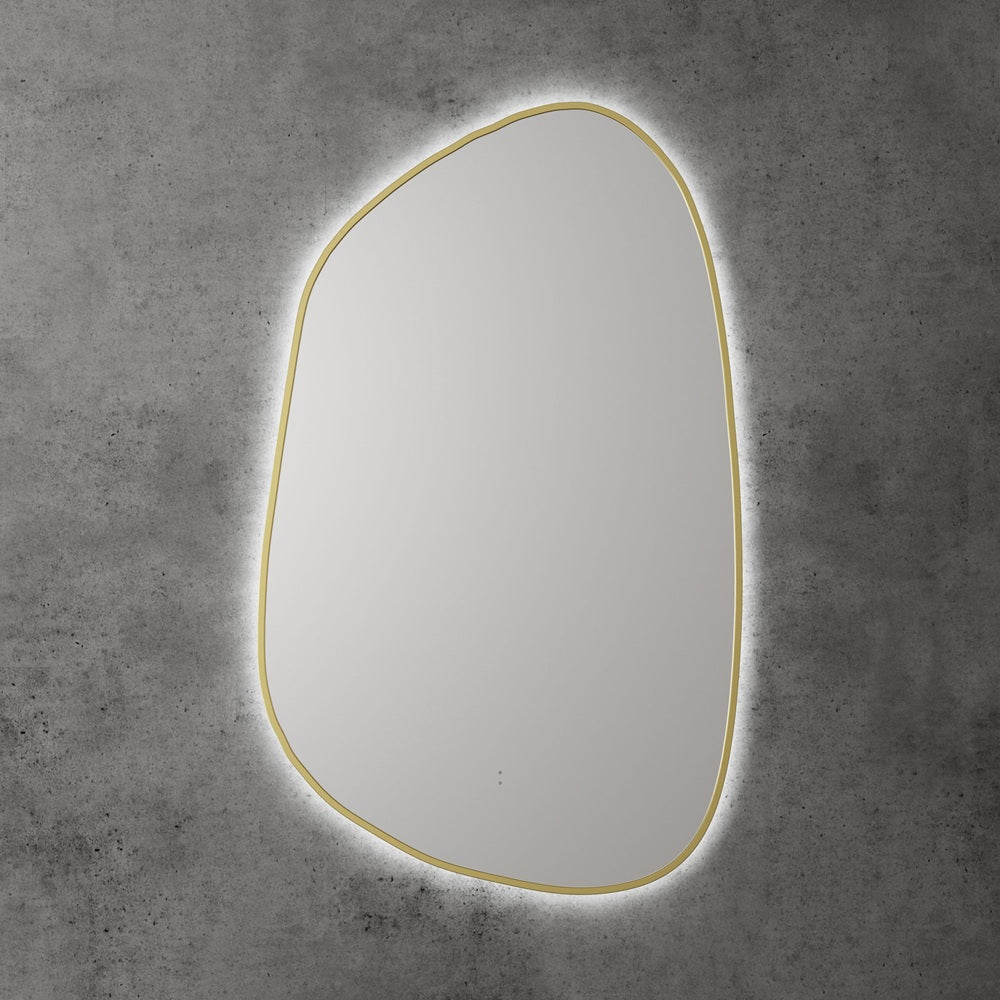 Aulic Tarcoola Asymmetric Led Mirror 553x903x36mm Brushed Gold LMTAR-550-BG