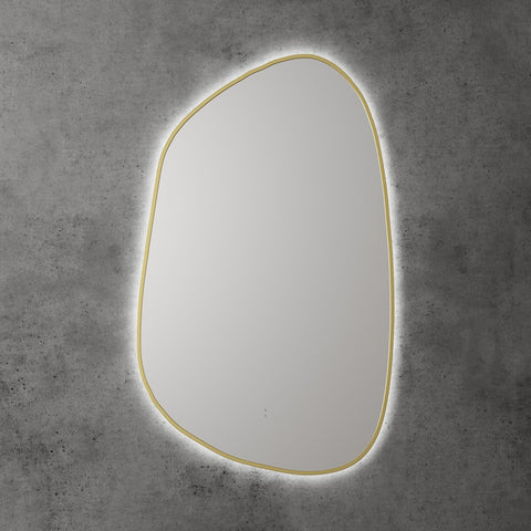 Aulic Tarcoola Asymmetric Led Mirror 553x903x36mm Brushed Gold LMTAR-550-BG