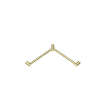 Nero Mecca Care 32mm Wrap Around Corner Grab Rail 600X600mm Brushed Gold NRCR3290WBG