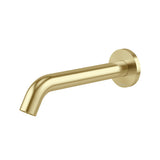 Phoenix Vivid Mkii Wall Basin / Bath Outlet 200mm Curved Brushed Gold 146-0810-12-1