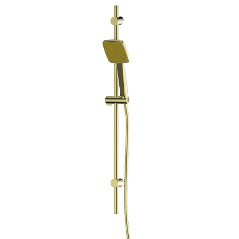 Greens Glide Syntra Rainboost Rail Shower PVD Brushed Brass 64400BB