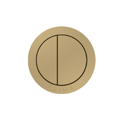 Seima Toilet Flush Button Round (for Arko, Modia & Limini) Brushed Gold 191226