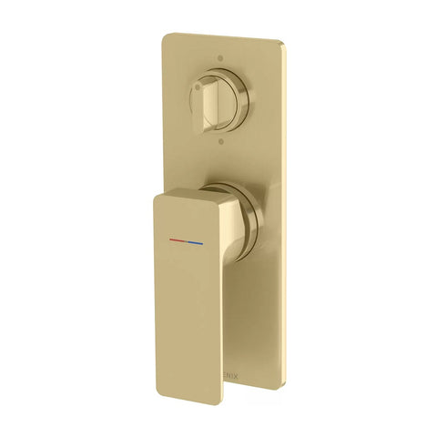 Phoenix Gloss MKII SwitchMix Shower/Bath Diverter Mixer Fit-Off (Trim Kit Only) Brushed Gold 135-2940-12